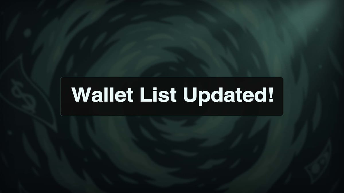 Wallet List Updated! (Insiders, KOL's, Whales)